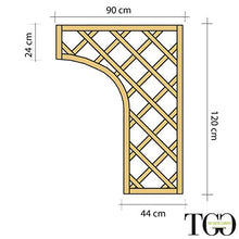 Grigliato In Legno Frangivista Diagonal DX 90 X 120 Cm Naturale