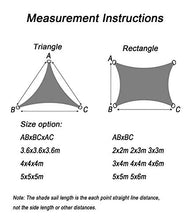 Ommda Tenda a Vela Rettangolare da Esterno Panno di Oxford 95% Protezione Tenda a Vela Parasole Antipioggia Solare Anti UV per Balcone Patio Grigio 2x3m