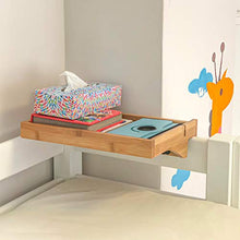 SoBuy Vassoio da letto Mensole per Camerette Comodino Piccolo Portaoggetti sul Comodino Legno NKD01-N