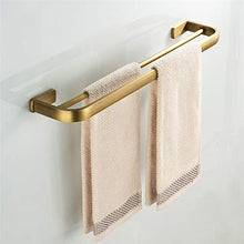 Flybath Portasciugamani da Parete Doppio Ottone Porta Asciugamani da Bagno Montaggio a Parete, 57 cm Bronzo Spazzolato