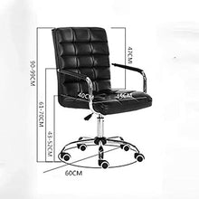 zvcv Sedia Girevole Sedia Girevole Altezza Regolabile Sedia da Scrivania Computer Sedia Schienale per Riunione Sedia Ufficio A Casa Sala Studio Niture, Nero