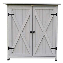 BESTSOON Armadietto da Esterno per Mobili da Giardino 2-Door Esterna in Legno Garden Tool Shed Governo di immagazzinaggio Mobili Sun e Impermeabile for Balcone Giardino Patio