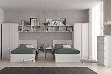 Iconico Home MIK Modern, Comodino con cassetto e vano a giorno, Camera da letto, Cameretta ragazzi, 40x44,5xh53,5 cm, Bianco