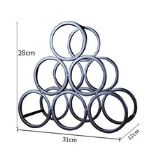 LHQ-HQ Wei Ai Wo Wine Rack Metallo Retro Wine Rack Home Living Glass Rack Vino Rack Creativa Porch Nero