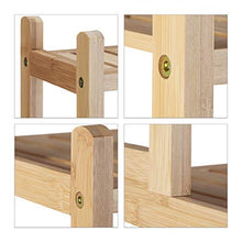 Relaxdays 10020948 Scaffale Bagno in Bambù 5 Ripiani per Cucina Corridoio Mobiletto Aperto HxLxP: 121 x 33 x 28 cm, Beige