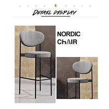 XHCP Mobili per Soggiorno Sgabelli Sedia in Metallo di Design con Schienale Mobili Sgabello da Bar Casa Creativa Cucina per impieghi gravosi Pub Sgabello da Bar Alto Sedile Imbottito -