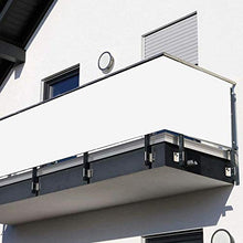 LYYK Copri Ringhiera Balcone, Impermeabile e Traspirante, la Scelta della Stagione delle piogge, per Estate ed Inverno,con Fascette e funi, per Campo Sportivo, Giardino, Balcone, 75x300cm Bianco
