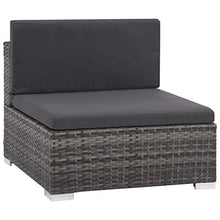 vidaXL Divani Set da Giardino 19pz in Polyrattan Grigio Salotto Canapè Esterno