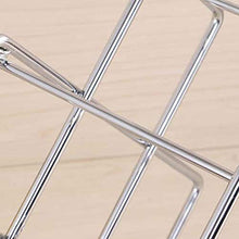 Senmubery Portabottiglie da Vino 5 Bottiglie Portabottiglie da Vino Pieghevole Design Moderno Controsoffitto Risparmio di Spazio per La Cucina di Casa Utilizzi per Ufficio (Argento)