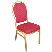 Bolero U525 Banqueting Chair, arco della cornice, oro, Speckle panno, rosso (confezione da 4)