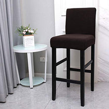 Fodera per sedia da bar Coprisedie per seggio da Sala da Pranzo, Tessuto da Stretch Lavabile e Rimovibile ElasticizzatoSgabello da bar Protector sgabelli Coprisedile con Schienale (coffee, 2)