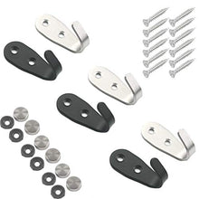 Set da 6 Ganci per Cappotto, Acciaio Inox Spazzolato, Appendiabiti da Parete Decorativi a Forma di J per Appendere Cappotti, Sciarpe, Borse, Borse, Zaini, Asciugamani e Altro, Carico 35 kg