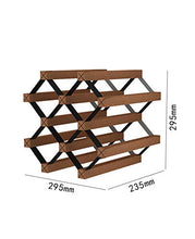 JL Wine Rack, Tavolo Vino cremagliera di Esposizione, Legno 4 Bottiglie 2-Tier Vino Espositore for controsoffitto casa Cucina Dispensa, Free Standing Vino Bagagli, Rack Tavolo Wine Rack