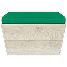 SKM Set Divani da Giardino su Pallet 12 pz con Cuscini Legno Abete (218.2kg) Verde-3701