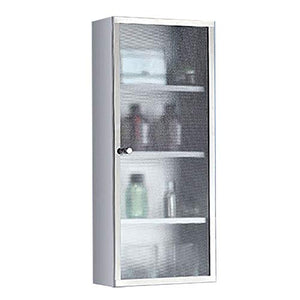 ZoSiP Armadietto da Bagno Mobiletto Pensile Medicina Bathroom Wall Cabinet Cabinet in Acciaio Inox Multiuso dell'organizzatore di immagazzinaggio Armadio Cucina (Color : Silver, Size : 25x80x13cm)