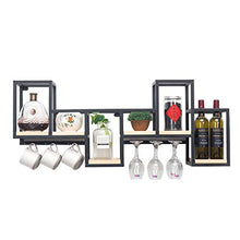 JHGJBJ Vetro di Vino cremagliera in Legno Massiccio in Ferro battuto a Parete Vino Rack Cabinet Vino Vino impiccagione e la visualizzazione del Vino cremagliera Creativa