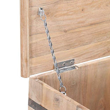 vidaXL Massello di Acacia Baule Cassapanca Mobile Arredamento Contenitore Pouf Sgabello Arredo Cassone Madia Portaoggetti Casa 90x40x40 cm