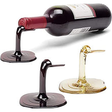 WOYAOFEI Portabottiglie da vino versato, personalizzazione rossa e dorata e supporto creativo per vino, portabottiglie, vino, vino versato, 7,4 x 8,6 cm (rosso)