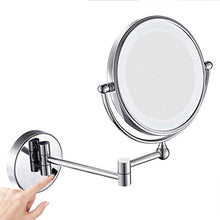 WZDD Specchio Ingranditore da Parete con Luce LED, Specchio da Barba con Ingrandimento 10x, Specchio per Trucco Girevole - for Hotel