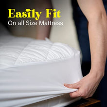 Sunshine Comforts - Coprimaterasso trapuntato per letto king size, facile da pulire, 30 cm di profondità, anallergico e antiacaro (King)