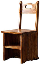Sgabello legno 4 passo installazione senza scaletta, multifunzionale scala pieghevole mobilia, retro vibrazione disegno bar legno massiccio sgabello, portascale ispessita coperta ( Size : 38x38x85cm )