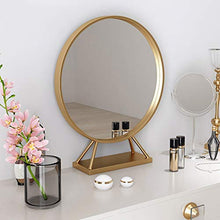 Specchio da Parete Specchio da Bagno Nordic ferro da stiro bagno Specchio, Golden rotondo tavolo Specchio, specchio di trucco, Specchio da toilette, Dressing Specchio, specchio da rasatura, specchio a