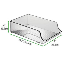 mDesign Set da 2 portabottiglie – Bottigliera in plastica robusta per cucina, dispensa e frigo – Scaffale porta vino per la conservazione ottimale di vini o altre bevande – grigio fumo