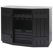 Portabottiglie Mobile per Vini HWC-F67 40x120x89cm Legno MDF Rovere Nero