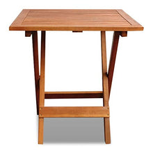Tavolo da Giardino Pieghevole in Legno, tavolino da caffè in Legno di Acacia Tavolino Quadrato Piccolo tavolino da Salotto per Giardino Patio, 46 x 46 x 47 cm
