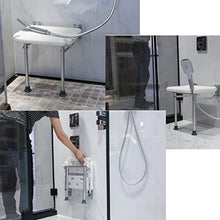 GLJMTY Sedile da Doccia Ribaltabile con Gambe Sgabello da Bagno da Bagno Panca A Muro