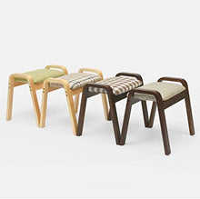 QI-shanping Tempo Libero Poggiapiedi poggiapiedi for Il Divano Living Room, Gambe in Legno Imbottito Panca Cambio di Scarpe Sgabello con 4 Gambe e Copertina in Lino Rimovibile (Color : A)