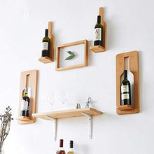 La bottiglia del supporto della cremagliera del vino ripiano Wine Rack Nordic Ristorante parete vino rack casa Hanging Rosso for Ccompliment qualsiasi spazio, Legno WTZ012