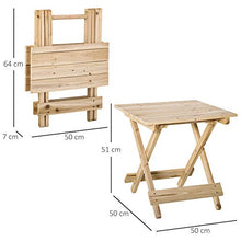 giordano shop Tavolino Pieghevole 50x50x51 cm in Legno in Legno