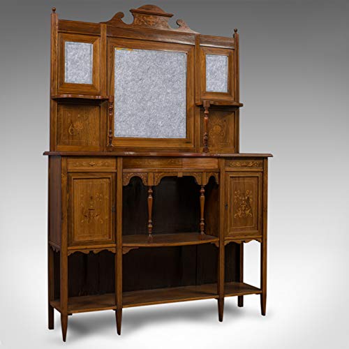 Credenza antica, Inglese, Palissandro, Comò, Inchiostro, Intarsio Bosso Vittoriano, C.1900
