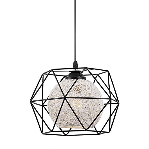 EYLM Lampada a Sospensione Vintage E27 Lampadario Industriale Retro con LED lampadina,Adatto per Cafe, Bar, Cucina, la Sala da Pranzo e Camera da Letto [Classe di efficienza energetica A+]