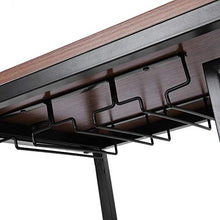 Cantinetta Portabottiglie di Vino a 3 Strati in Pannello in MDF, Struttura in Ferro, con portabottiglie per Vino e 2 Ganci per Bicchieri da Vino, per Soggiorno, Cucina, Bar, 39,7x105x88,5 cm