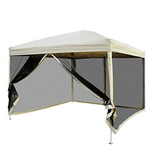 Outsunny Gazebo Impermeabile Pareti Rimovibili con Borsa di Trasporto da Giardino Acciaio, Oxford 3x3m Crema
