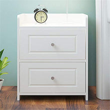 Comodino Tavolino comodino camera da letto francese 2 cassetti comodini comodini Tavolino contenitore multiuso tavolini set comodino lato letto ( Colore : Bianca , Dimensione : 37.5*32*45cm )