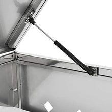 Tidyard Copribidone per Spazzatura Quadruplo per 4 Bidoni in Acciaio Inox da Giardino per Esterno,Copribidone da Giardino per Esterno,Copribidone in Acciaio,Copribidone in Metallo 276x77,5x115 cm