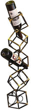 Hyzb Detiene 5 Bottiglie di Vino a Parete Cube Wine Rack, attaccatura del Supporto di Bottiglia di Vino, scaffalature Metalliche Ferro Wine apparecchiatura Bagagli, Bronzo, 18x18x79cm