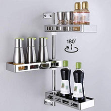 Lsmaa Doccia Caddies Scaffale Telescopico Doccia Scaffale d'angolo Scaffali per Bagno Cucina Tre Pavimenti a Muro montati a Parete con Tutti Gli Accessori Scaffali 60 cm / 24in