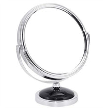 ZCM Specchio Cosmetico, Ingrandimento Desktop 3X Specchio di Bellezza Specchio Cosmetico Bilaterale Specchio da Bagno Girevole A 360 ° Portatile(Color:Argento,Size:5inch)