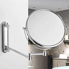 DIELUNY Specchio per Trucco Specchi per Trucco, Specchio a Parete Specchio in Metallo con Cornice Rotazione a 360 ° Specchio da Bagno Pieghevole Specchio cosmetico bifacciale Specchio di Bellezza