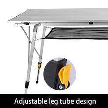 ZKK Tavolo Pieghevole, Lega di Alluminio in Lega di Alluminio in Lega di Alluminio Tavolo Pieghevole per Tavolo da Picnic Portatile da Esterno Tavolo da Pranzo Semplice (Color : White)