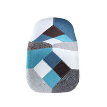 Sedie da pranzo moderne patchwork con gambe in legno scandinave, sedie per studio per soggiorno, sala da pranzo, camera da letto, ufficio, bar, ecc, set di 4 pezzi (blu)