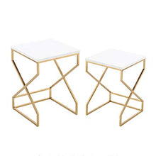 TONG HXF- Tavolino Tavolino Basso Tavolino da Salotto Semplice Vetrina Comodino MDF in Metallo Durevole (Color : White, Size : S)