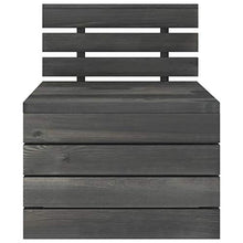Festnight Set Divani da Giardino | Set di Mobili da Giardino | Set Divano Esterno su Pallet 10 pz Legno Pino Grigio Scuro