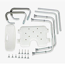 L&KW Sedia da Doccia Girevole per Sedia a rotelle per Anziani/disabili Sgabello Antisdrucciolo Sedie Regolabili con Manico e Schienale Sgabello da Bagno in Bianco Max 100kg,Bianca