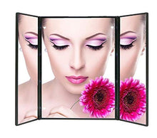 Nfudishpu Specchio a Tre Ante a LED Vanity con Luce a Forma Cuore 8 LampaPrincess Hot con Specchio Pieghevole su Tre Lati Camera Letto, Bagno
