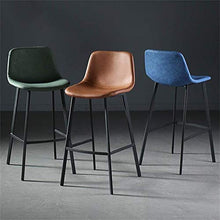 BDLYZ Yxsd - Sgabello da bar in metallo, seduta in ecopelle, schienale ergonomico, per la colazione e la cucina (dimensioni: altezza seduta 75 cm)